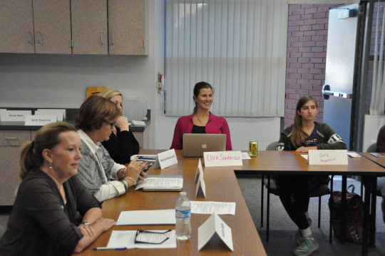 Mira Costa Counselor Eliza Santarosa listens and comments on the wellbeing of students at Mira Costa.