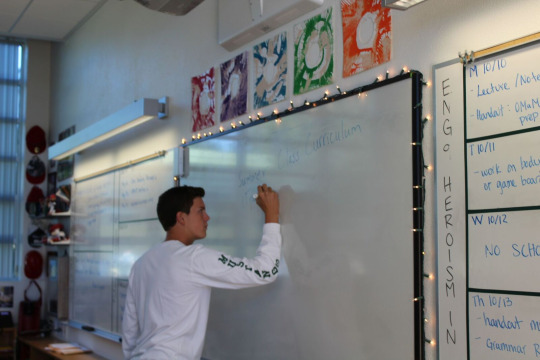 He and 3 other seniors teach kids in these areas how to transition to high school, time management, classes to take, etc. 