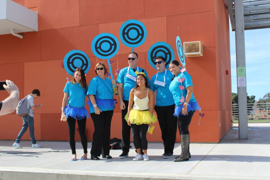 Junior Chirawan Murphy posed with the Costa staff after winning most creative costume.