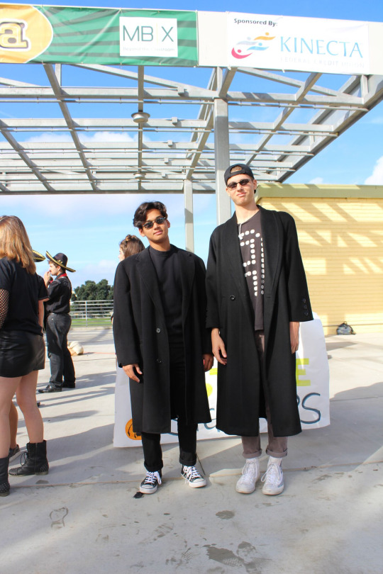 Juniors Blue Ryan and Alejandro Ruiz were a duo in the costume as the characters from the Matrix.