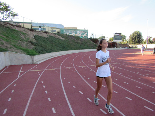 Chittenden makes a loop around the Mira Costa track during a routine Cross Country after-school practice.