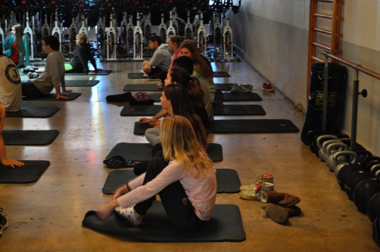 Mira Costa High School students as well as other members of the Manhattan Beach community attended a Mindfulness talk and meditation at FitOn Studios in Manhattan Beach. 