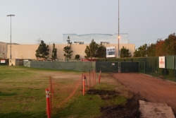 The park is being built behind the center field fence at Marine Park.
