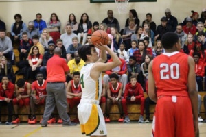 Junior Morgan Clark goes to the free throw line in the second quarter to shoot the ball after a Redondo player fouled him. 