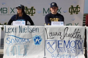 Seniors Lexi Nielson and Laura Sheckter signed to Sonoma State University and Emory University at signing day. Neilson committed for Golf at Sonoma State and Sheckter committed to play basketball at Emory.
