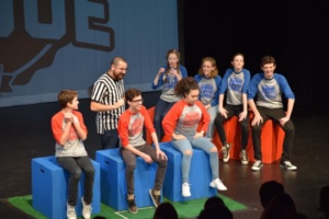 The red team picks the box game for the second game of the match. In this game, three players sit on a box and pick a character to play as.