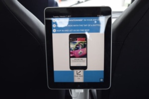 The Downtowner app works similar to several mobil ride sharing apps in that you set a pick up and drop off location and a car comes to pick you up.  Each cart included two iPads with the app that had information about several bars, restaurants, and other points of interest around the city.