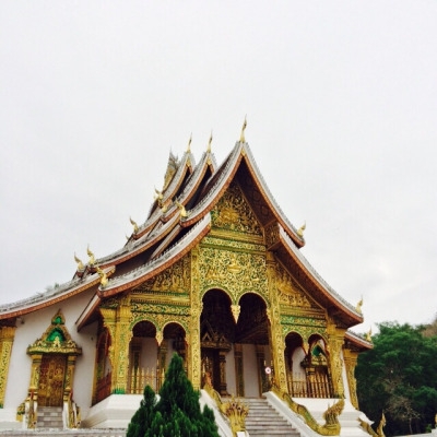 Many tourists visit this gold plated temple in the city of Luang Prabang, Laos everyday. This golden structure used to be a spiritual place for Monks until it was taken over as a tourist attraction.