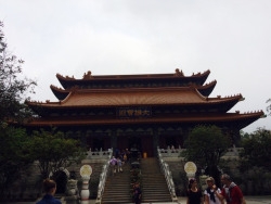 Adjacent from the “Big Buddha,” sits the Po Lin Monastery, a large Monastery in Hong Kong that is home to many monks being an important religious sight for them. Tourists walked up the stairs to witness the holy sight and enter the Monastery.