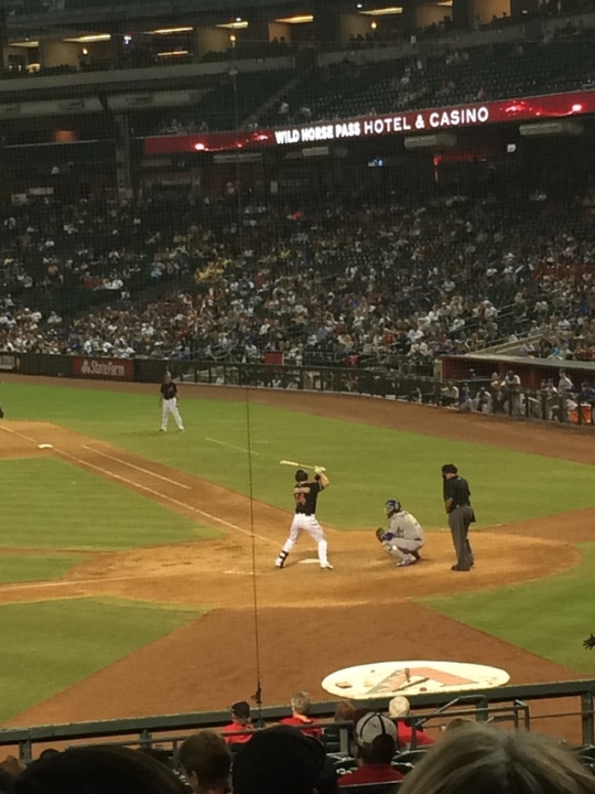 Diamondbacks star first baseman Paul Goldschmidt bats against the Dodgers in the early innings of the divisional matchup in late September of last years MLB season at Chase field in Phoenix.