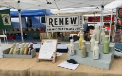 Renew juicery and pulp pantry promoted their raw and organic cold pressed juices and almond mylk as well. Thanks to the market, they can easily promote and sell their products to help their business.(34)