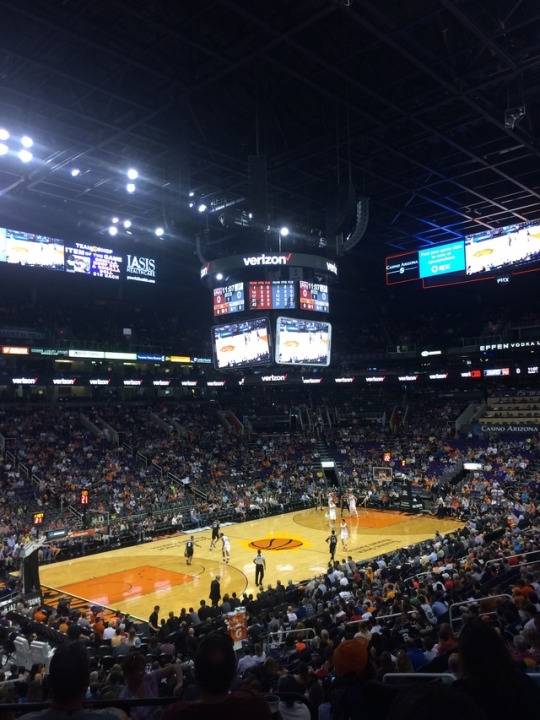 The Sunday that my dad and I left, we went to see the Phoenix Suns play the Spurs after church before we left. The Suns play in downtown Phoenix and play in the Talking Stick Resort Arena. This was the other main reason we went to Phoenix.