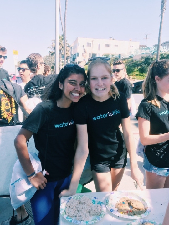 Our bake sale on April 30 on the Manhattan Beach pier has a lot of Mira Costa students that supports Prescription for Happiness. Franchesca Bennett and Kareena Dhillion came to support the club and bought some yummy treats while they were walking for the Samburu Project. 