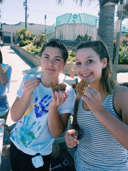 Here are two of the club members on April 30, on the Manhattan Beach Pier enjoying some delicious treats while they are working. All of the treats were a huge hit and the customers loved the idea of just donating money for the treats and not having a specific price. 