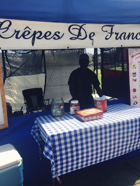 The vendor from Crepes De France sell freshly made crepes. This sweet snack has engaged most of the younger children that have attended the market after school on Fridays.