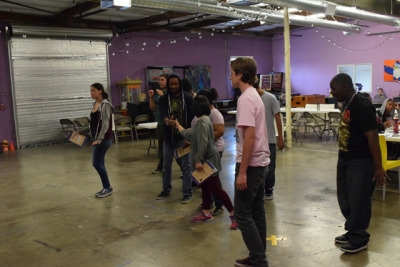 Participants in Hailey Stazkow’s rehearsal sing and dance as a group on Tuesday, May 9. The rehearsal was held at Mychal’s learning place in Hawthorne, California.