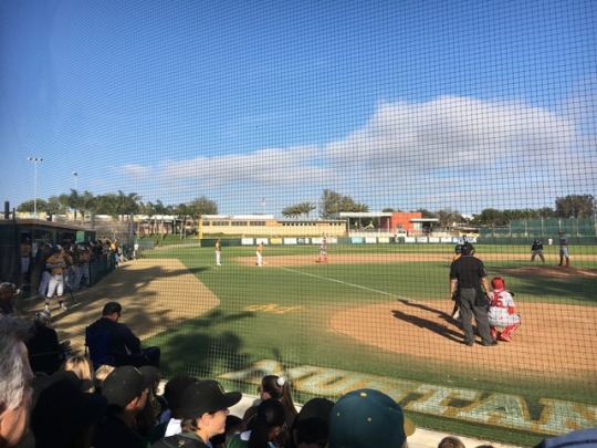 The Mira Costa varsity baseball team faces off against Redondo Union High School in their final game of the regular season at 4 PM on Thursday. The Mustangs defeated the Seahawks 7-2 to claim the title of Bay League Champions.