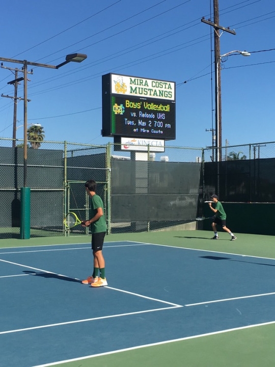 Lazlo hit a forehand on the court on May 2 2016. He ended up winning the point after the forehand was hit.