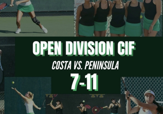 The Mira Costa girls tennis team fell short to Peninsula in their first match of the CIF tournament. Photo Courtesy/ mchs.girlstennis